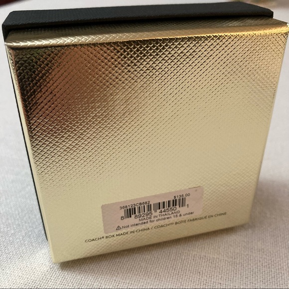 Coach Rose Gold Silver Necklace Studs Earrings Heart Crystals Gift Set Box $128 - Picture 8 of 8